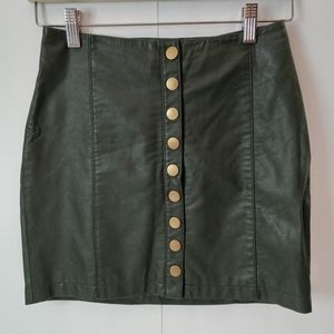 Free People Vegan Leather Mini Skirt
